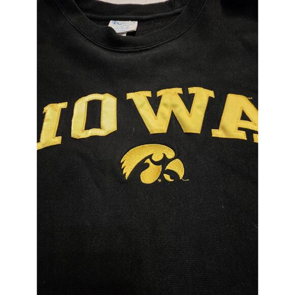 Iowa Hawkeye Champion Reverse Weave Men's Size Xl Black Crew Neck Sweatshirt - Picture 4 of 6